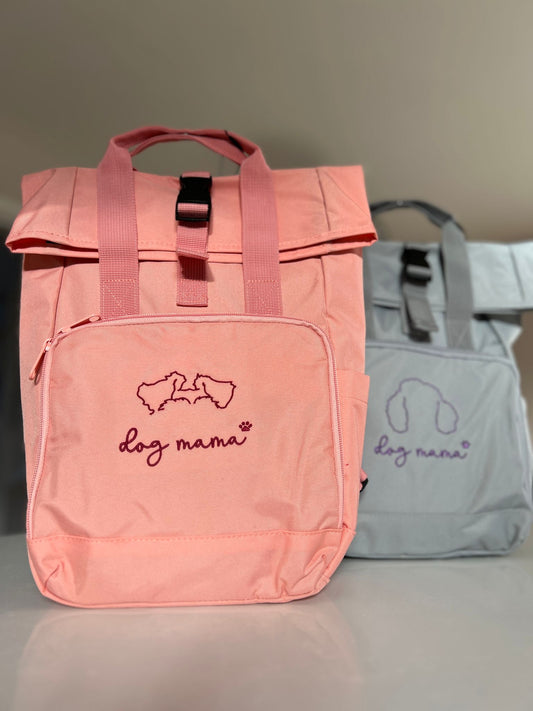 Pink Dog mama and breed specific backpack