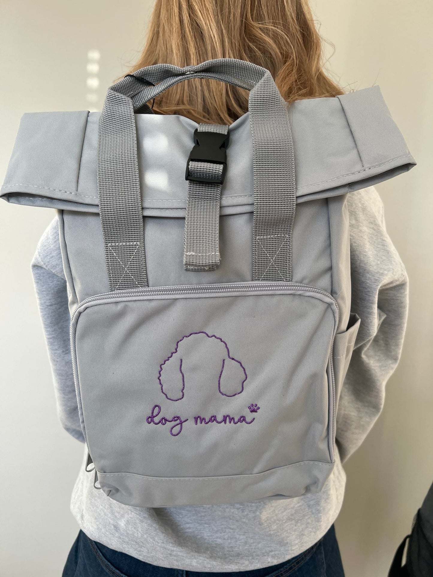 Grey Dog mama and breed specific backpack