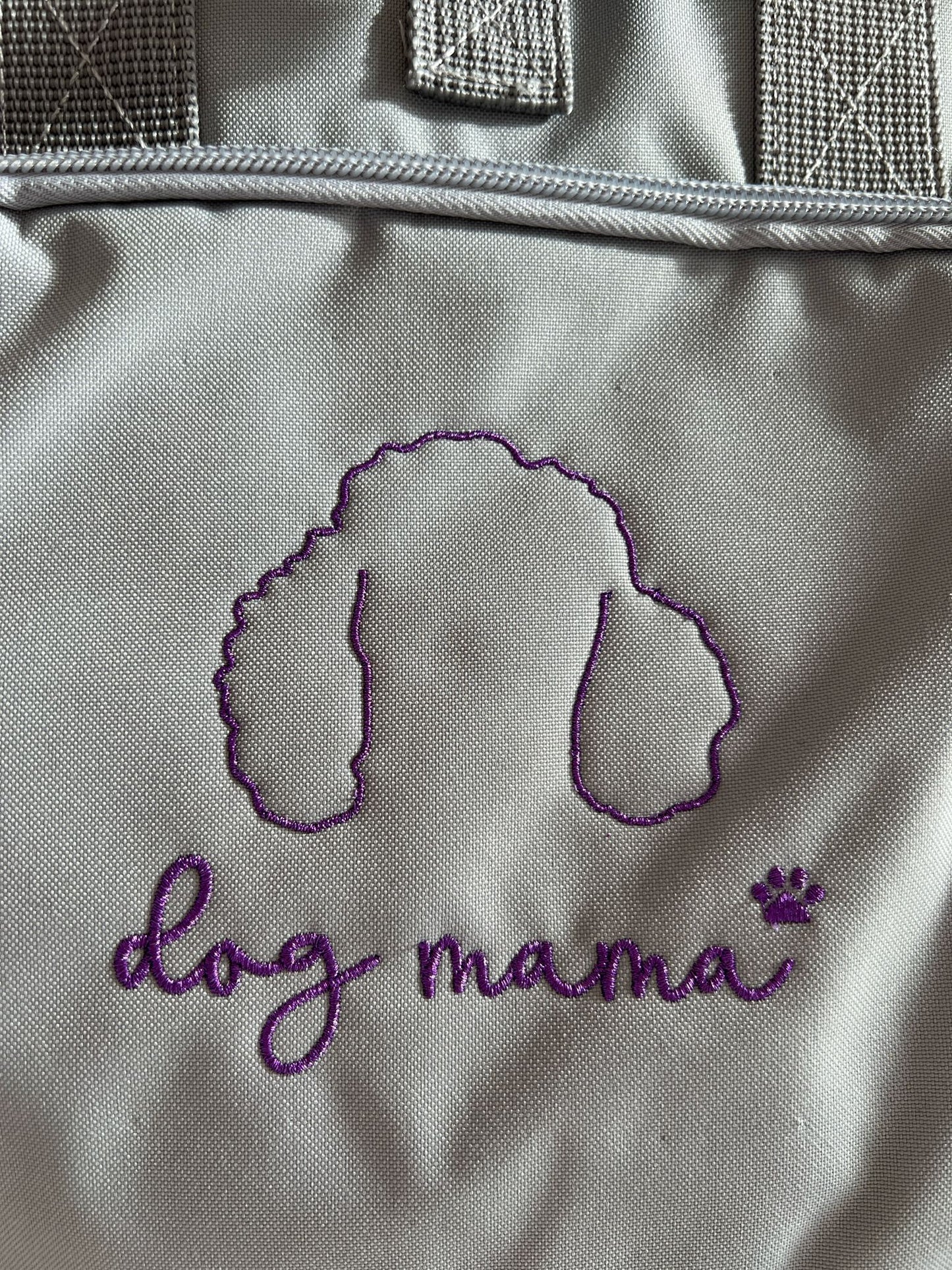 Grey Dog mama and breed specific backpack