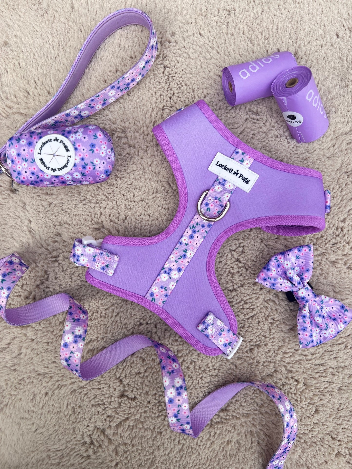 Lilac Ditsy Daisy adjustable Harness