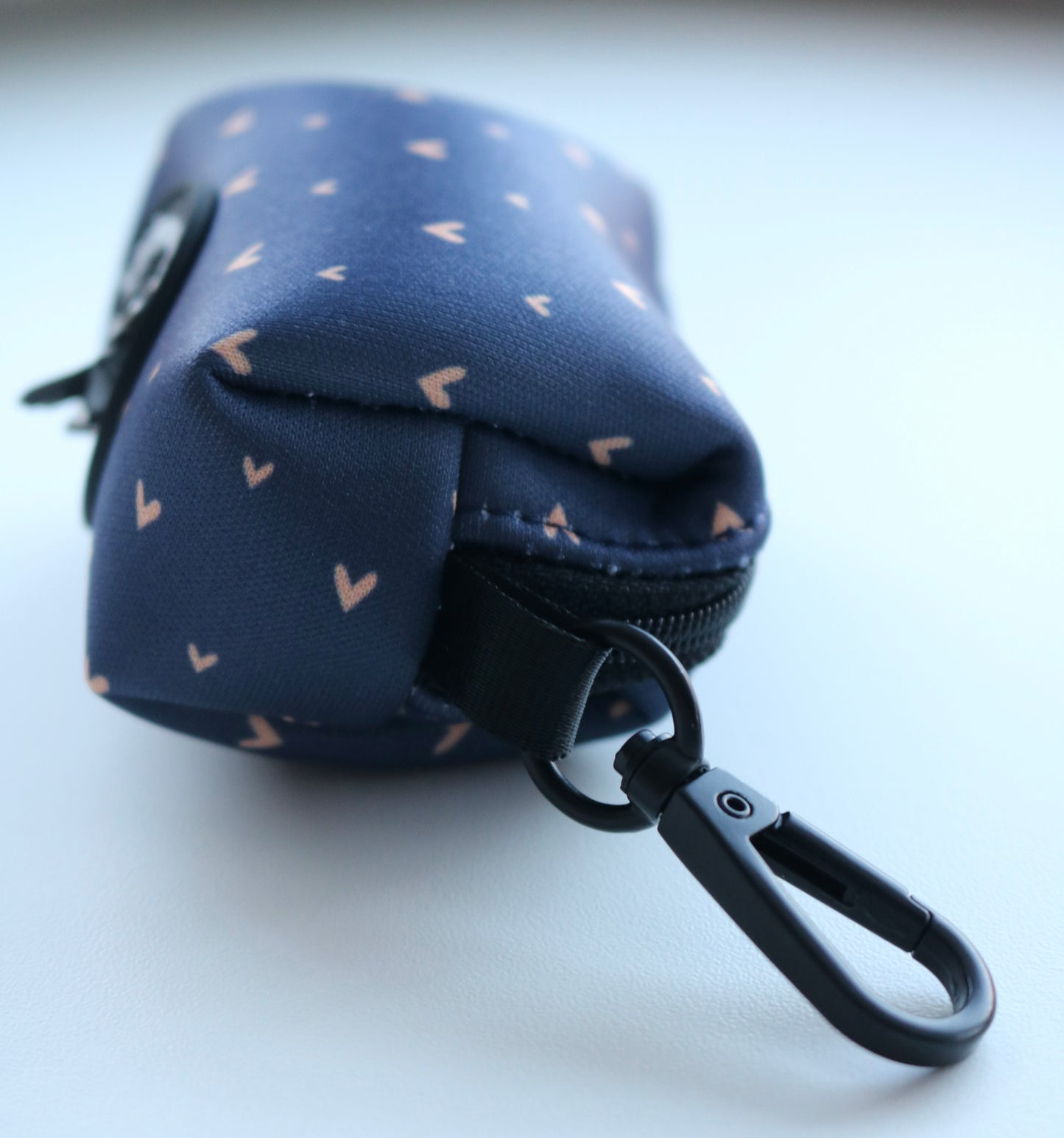 Navy Hearts of Gold - Poo Bag Holder