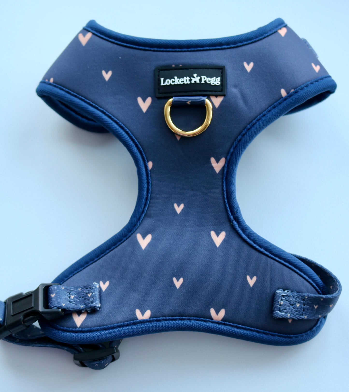 Navy Hearts of Gold - Adjustable Harness